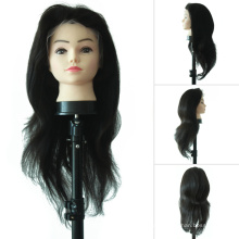 Human Hair Wig Black Color Straight Style 100g+ Virgin Hair Full Lace Wigs